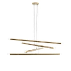 ALDEX Große Hängelampe E14 Metall in Gold L:100 cm elegant* Hängelampen|Bürolampen