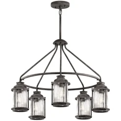 Elstead Große Hängeleuchte außen Ø66cm dekorativ LIETUS