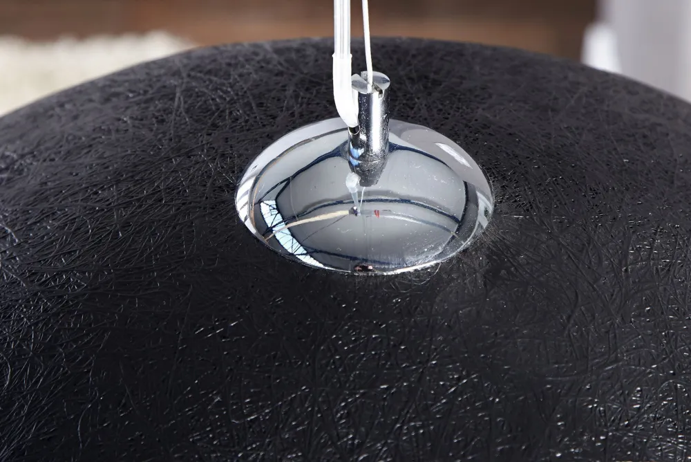 Outlet Invicta Interior große Hängeleuchte rund Ø70cm Modern Design schwarz