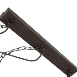 Best Luminex Große Hängeleuchte 3xE27 L:72cm Echt Holz HAKON