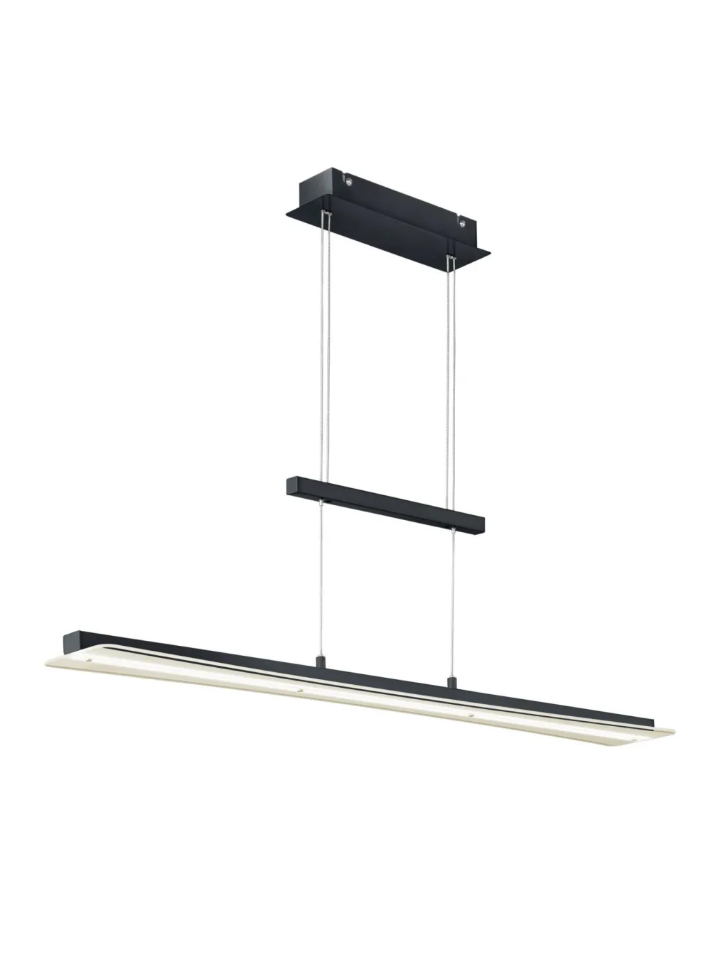 Trio Reality Große LED Hängelampe Metall Glas Touch Dimmer Schwarz* Wohnzimmerlampen|Metall Lampen