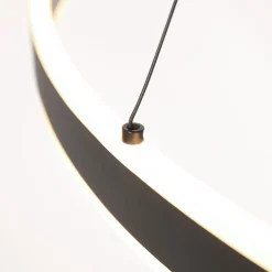 Steinhauer Große LED Pendelleuchte Schwarz Ø100 cm 80 W 2700 K* Hängelampen|Led Lampen