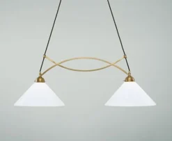 Clearance Berliner Messingleuchten Große Pendelleuchte Berliner Messing Glas E27 96 cm