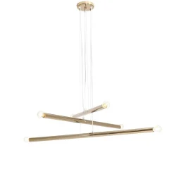 ALDEX Große Pendelleuchte 6-flammig E14 Metall in Gold elegant* Hängelampen|Bürolampen