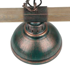 Luminex Große Pendelleuchte 3-flmg mit Holz Vintage HAKON* Hängelampen|Esszimmer Lampen