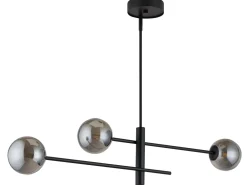 Sale Sigma Große Pendelleuchte Glas Grau Metall L:103 cm G9