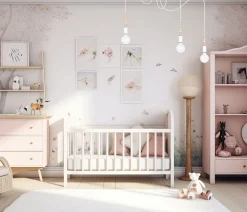 Hot Belis Große Spider Pendelleuchte Holz Metall E27 3-flmg Weiß