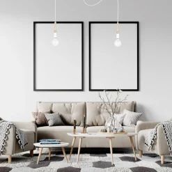 Hot Belis Große Spider Pendelleuchte Holz Metall E27 400 cm Weiß