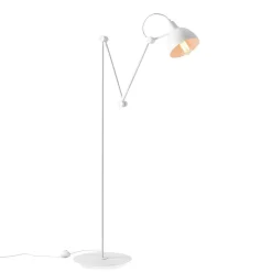 Hot ALDEX Große Stehlampe Weiß Metall 233 cm E27 Leselicht