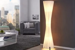 Invicta Interior große Stehleuchte 160cm Retro extravagant weiß