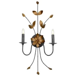 Outlet Elstead Große Wandlampe YULSHA 91cm hoch Floral Rustikal