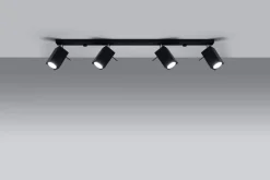 Online Sollux Großer Deckenstrahler Schwarz 80 cm lang Metall FALERIA