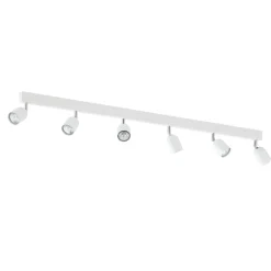 TK Lighting Großer Deckenstrahler Weiß Metall 6-flammig 127 cm lang* Deckenleuchten|Flurlampen