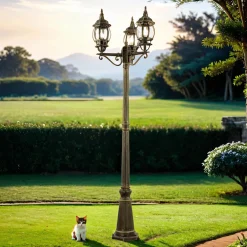 Discount Easylight Großer Kandelaber BREST Gold Antik 3xE27 2,1m hoch