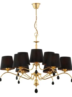 Jupiter Großer Kronleuchter in Messing 9-flammig blendarm* Hängelampen|Kronleuchter