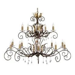 Elstead Großer Lüster Metall in Bronze Gold Ø125cm GOTICA* Designerlampen|Kristalllampen