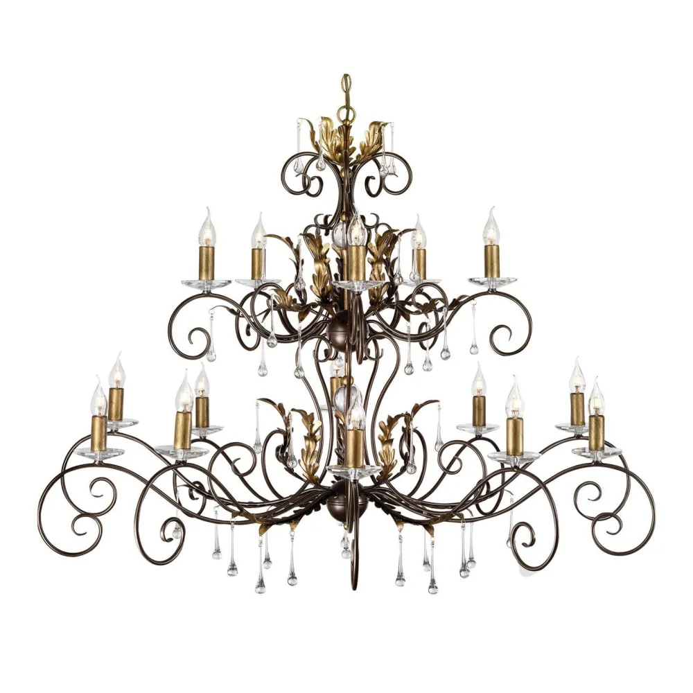 Elstead Großer Lüster Metall in Bronze Gold Ø125cm GOTICA* Designerlampen|Kristalllampen