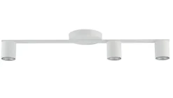 Clearance Sigma GU10 Deckenleuchte 3-flammig Metall Weiß 70 cm lang