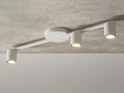 Clearance Sigma GU10 Deckenleuchte 3-flammig Metall Weiß 70 cm lang