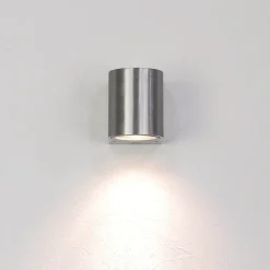 Easylight Halbrunde Außenwandlampe Silber Aluminium AALBORG