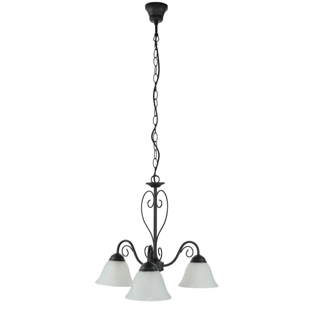 Easylight Höhenverstellbare Hängeleuchte mit Glasschirm rustikal in Weiß* Hängelampen|Esszimmer Lampen