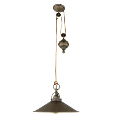 Clearance Giovanni Battista Höhenverstellbare Hängeleuchte Rustikal Bronze Antik