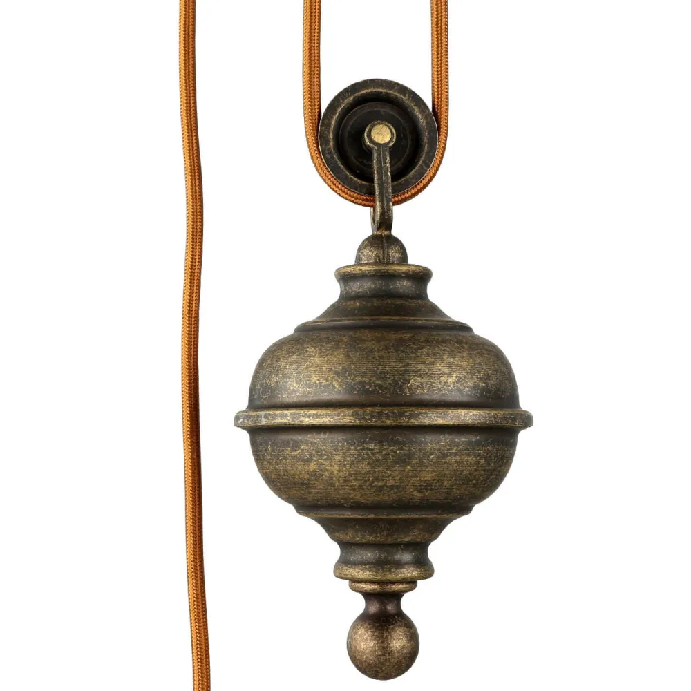 Clearance Giovanni Battista Höhenverstellbare Hängeleuchte Rustikal Bronze Antik