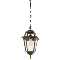 Searchlight Hängelampe Außen Aluminium Glas B:20,2 cm E27 Vintage* Metall Lampen|Vintage Lampen