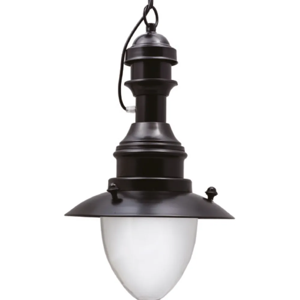 Discount Lido Hängelampe außen Maritim Ø 20 cm E27 IP43 Messing Glas massiv