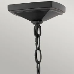 Elstead Hängelampe außen Schwarz 30,5 cm breit IP44 E14 Alu Glas* Vintage Lampen|Industrie Lampen