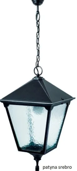 SU-MA Hängelampe außen Schwarz Aluminium Glas IP43 E27