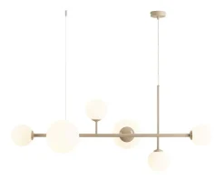 ALDEX Hängelampe Beige Weiß Metall Glas E27 E14 wohnlich* Kugellampen|Glaslampen