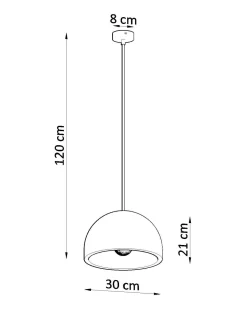 Sollux Hängelampe Beton Ø 30 cm Grau E27 Küche* Hängelampen|Wohnzimmerlampen