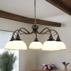 Jupiter Hängelampe Braun antik Jugendstil Esstisch 5xE27* Hängelampen|Esszimmer Lampen