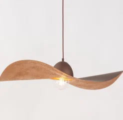 Sigma Hängelampe Braun Kupfer E27 Modern Wellenschirm* Moderne Lampen|Designerlampen