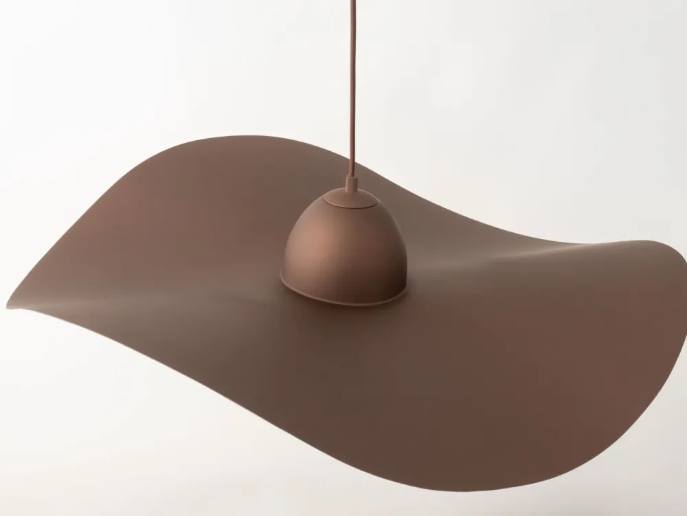 Sigma Hängelampe Braun Kupfer E27 Modern Wellenschirm* Moderne Lampen|Designerlampen