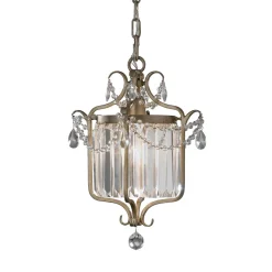 Discount Elstead Hängelampe CANDELA 7 Antik Silber Spiegel Lampe