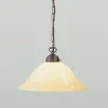 Berliner Messingleuchten Hängelampe E27 Ø35 cm Berliner Messing Glas Elfenbein* Hängelampen|Bürolampen