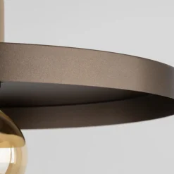 TK Lighting Hängelampe E27 Ø40 cm rund Sandgrau Braun Vintage