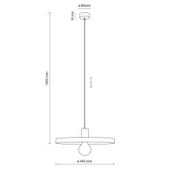 TK Lighting Hängelampe E27 Ø40 cm rund Sandgrau Braun Vintage