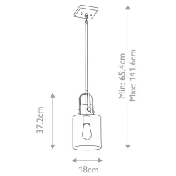 Elstead Hängelampe E27 Metall Glas 18 cm breit H: max. 141,6 cm* Hängelampen|Bürolampen