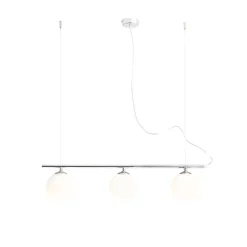 ALDEX Hängelampe E14 Metall Glas in Chrom Weiß gemütlich* Hängelampen|Bürolampen