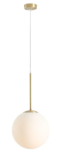 ALDEX Hängelampe E27 Modern Glas Ø30 cm Metall Messing Weiß* Hängelampen|Bürolampen