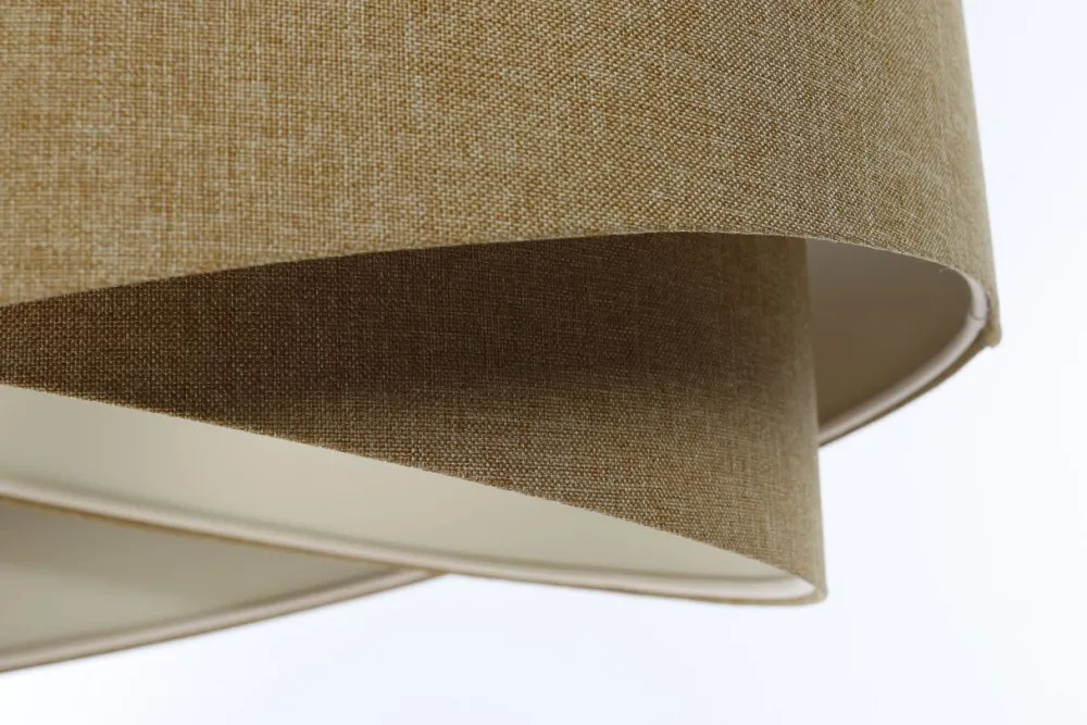 New BPS Koncept Hängelampe E27 Stoffschirm Ø 40 cm in Beige Boho wohnlich