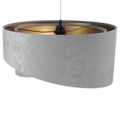 New BPS Koncept Hängelampe Esstischleuchte Grau Gold Wohnzimmer