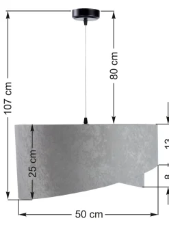 New BPS Koncept Hängelampe Esstischleuchte Grau Gold Wohnzimmer