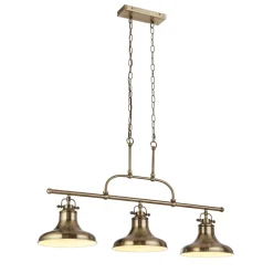 Sale Searchlight Hängelampe 3-flammig E27 B: 96 cm in Messing Antik Vintage