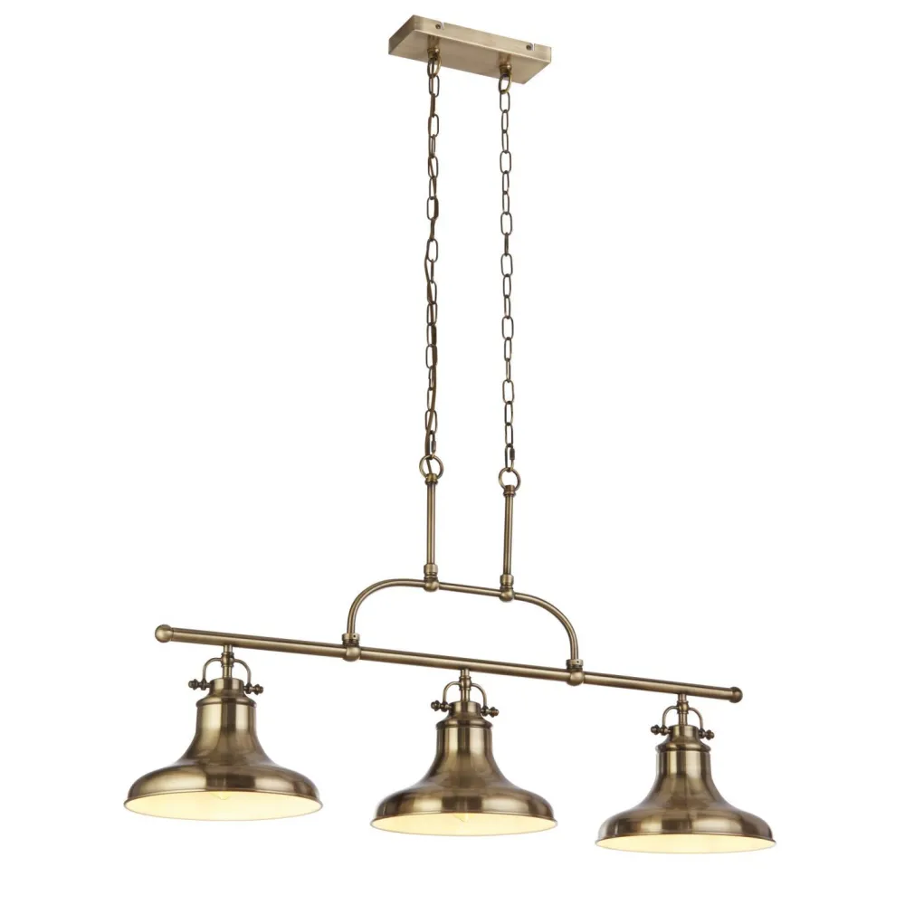 Sale Searchlight Hängelampe 3-flammig E27 B: 96 cm in Messing Antik Vintage