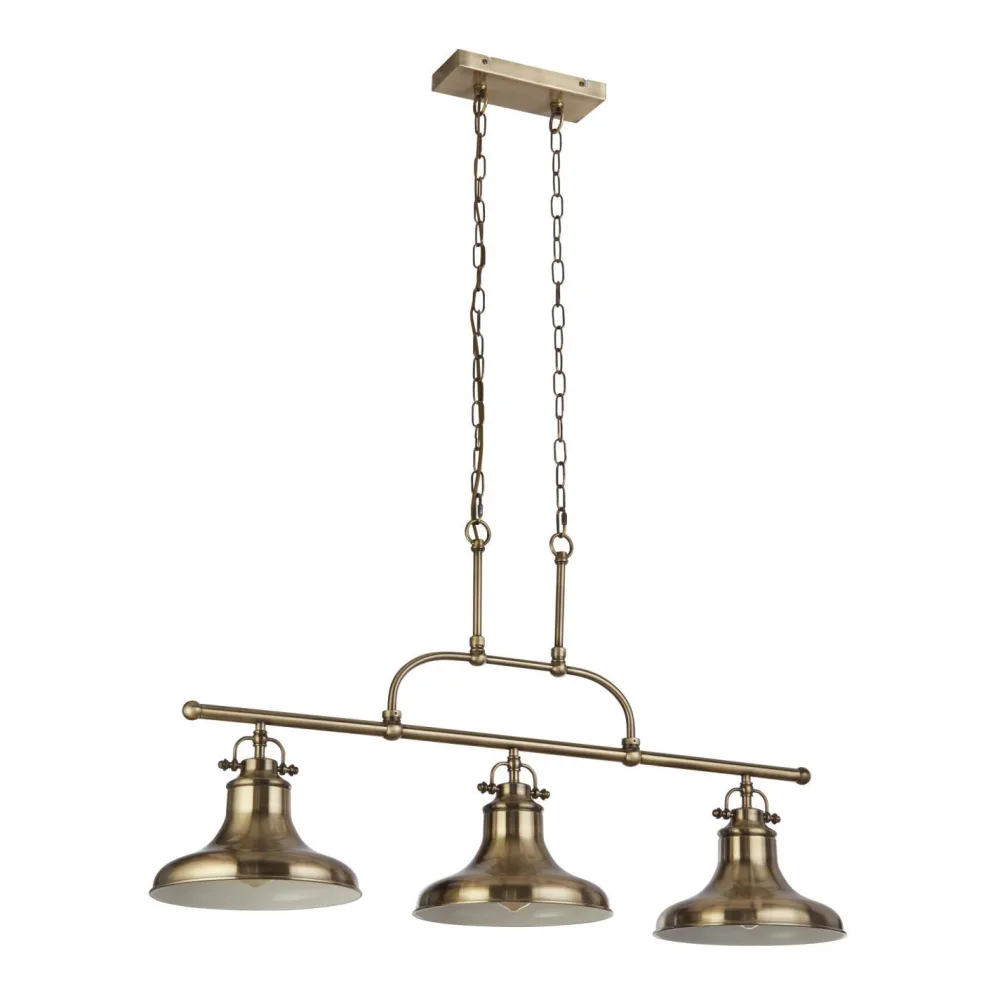 Sale Searchlight Hängelampe 3-flammig E27 B: 96 cm in Messing Antik Vintage