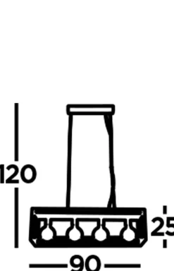 Searchlight Hängelampe 4-flammig E27 Natur Schwarz Bambus Holz Metall* Hängelampen|Esszimmer Lampen